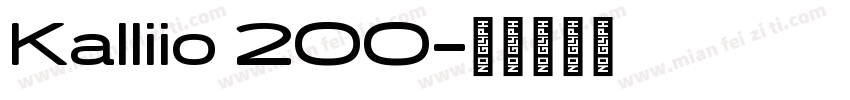 Kalliio 200字体转换